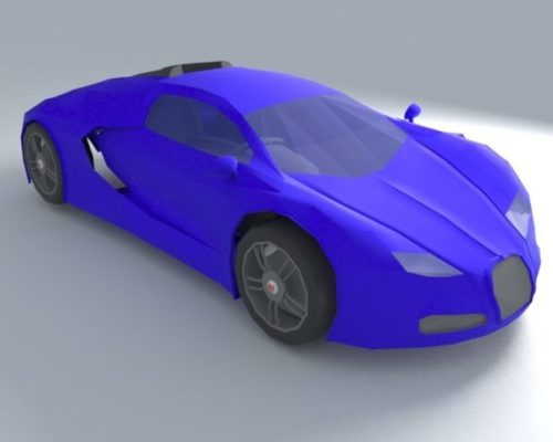 Low Poly Bugatti Veyron Car