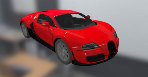 Red Bugatti Veyron Super Car