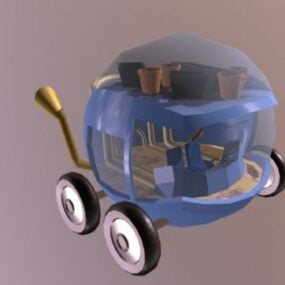 3D-model met buggyvoertuig