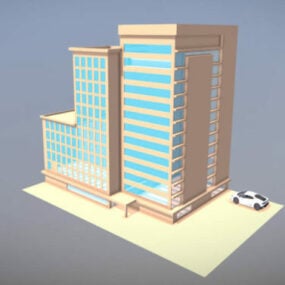 공상 과학 도시 건물 3d 모델