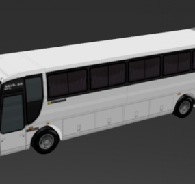 Modello 3d del veicolo autobus El Buss