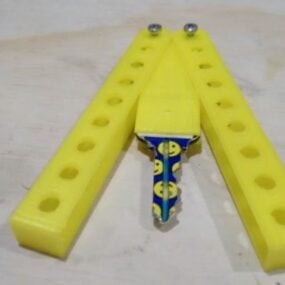 Vlindermes sleutelhouder afdrukbaar 3D-model