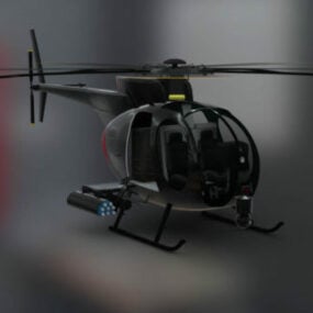 Buzzard Helicopter Gta Game 3d model