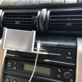 Modelo 3D para smartphone com slot para carro com CD para impressão