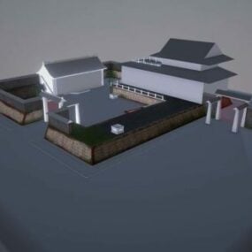 Chinese Ancient Hram Building 3d model