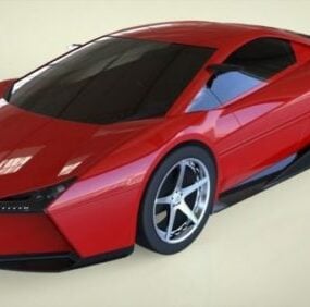 Koncepcja samochodu sportowego Model 3D