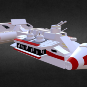Corvette Sci-fi Spaceship Design 3d model