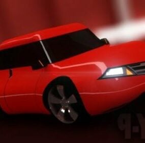 Modelo 3d de coche Suv Cp rojo