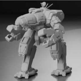 3д модель скульптуры персонажа Crab Battletech