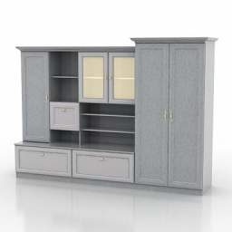 Wall Cabinet Interior Furniture 3d model