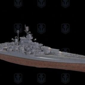Croiseur de bataille californien modèle 3D