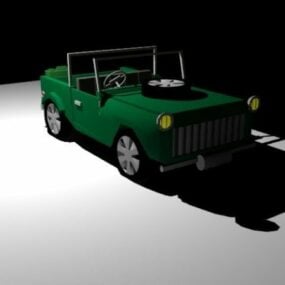 Berline voiture Low Poly Design modèle 3D
