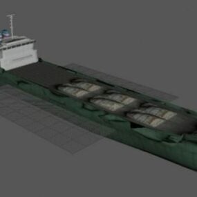 コンテナ貨物船3Dモデル
