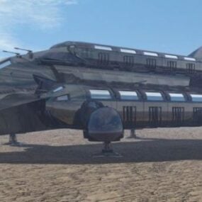 X Cargo Transport Spaceship 3d-malli