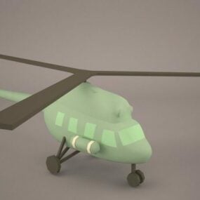 Cartoon Helicopter 3d model