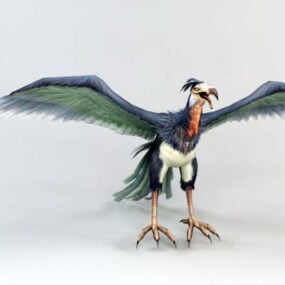 Model 3d Hewan Burung Condor Kartun