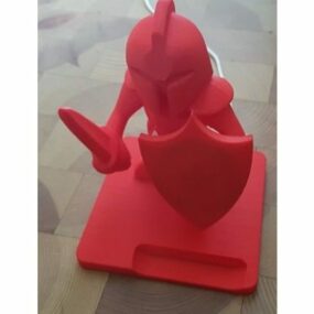 Printable Knight Qi Wireless Charger Stand 3d model