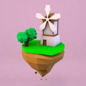 Island With Mountain 3d model