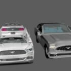 Animowany samochód sedan Mustang