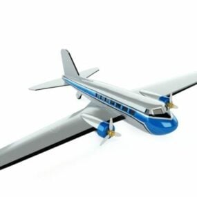Cartoon Airpplane 3d model