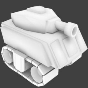 Game Cartoon Tank Concept 3d model