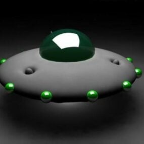 كارتون تحلق سفينة الفضاء UFO نموذج 3D