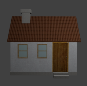 نموذج منزل بسيط ثلاثي الأبعاد