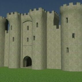 Ortaçağ Castle Mimarlık 3d modeli