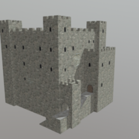 Stone Castle Building 3d model
