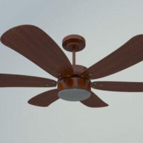 Wooden Style Ceiling Fan 3d model