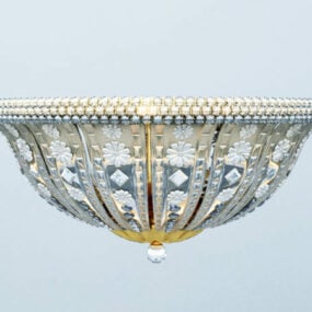 Luxusní starožitná stropní lampa 3D model