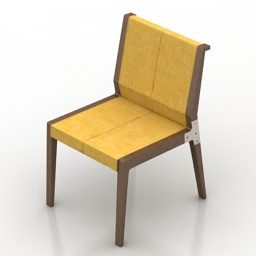 Małe drewniane krzesło Hadrien Design Model 3D