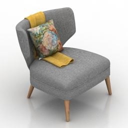 Living Room Chair Retro Wing 3d model