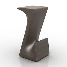 3д модель стилизованного стула Xo Design