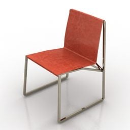 Krzesło biurowe z metalową ramą Model 3D
