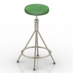 Retro Bar Chair Design 3d model