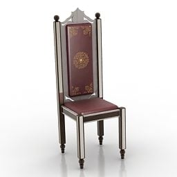 Ξύλινη καρέκλα Θρόνου Ψηλή πλάτη 3d μοντέλο