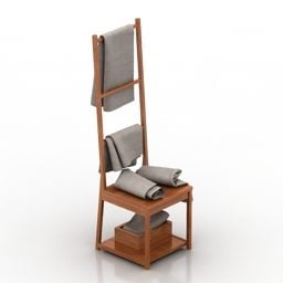 Modelo 3d de cabide de cadeira para móveis domésticos