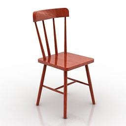 宜家木椅 Olle Design 3d model