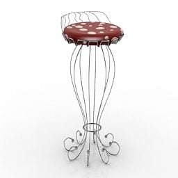 High Chair Metal Legs Medusa 3d model