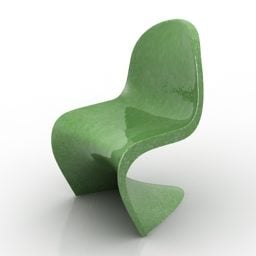 كرسي بلاستيك تصميم بانتون نموذج ثلاثي الأبعاد