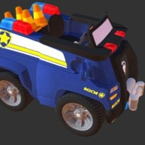 चेस पुलिस वाहन डिज़ाइन 3डी मॉडल