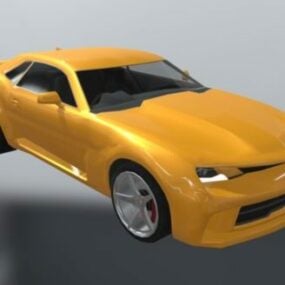 Mẫu xe 3d Chevrolet Camaro màu vàng
