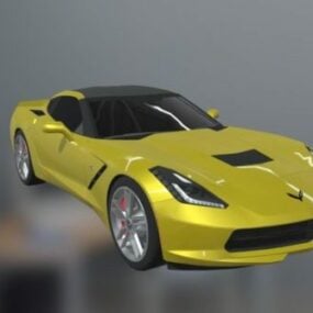 รถยนต์เชฟโรเลต Corvette C7 โมเดล 3 มิติ