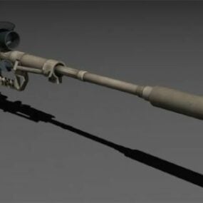 Weapon Cheytac M200 Sniper Gun 3d model