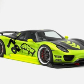 Chimera Porsche 918 Araba 3D modeli