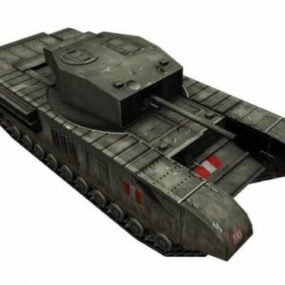 Model 3D czołgu Tiger Ii