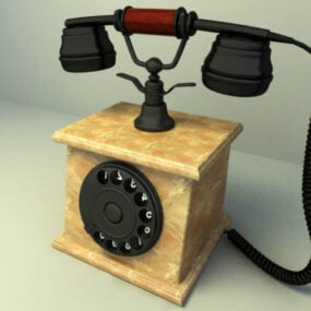 Modello 3d del telefono classico vecchio stile