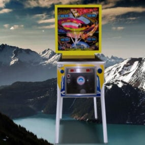 3д модель игрового автомата для игры в пинбол «Близкие контакты»