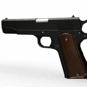 Arme Colt 1911 Gun Lowpoly modèle 3d